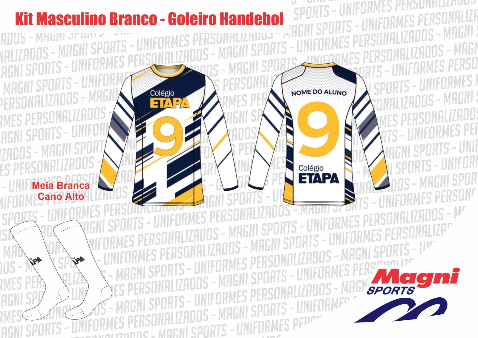Uniforme Goleiro Etapa Vila Mariana Masculino Branco - Handebol